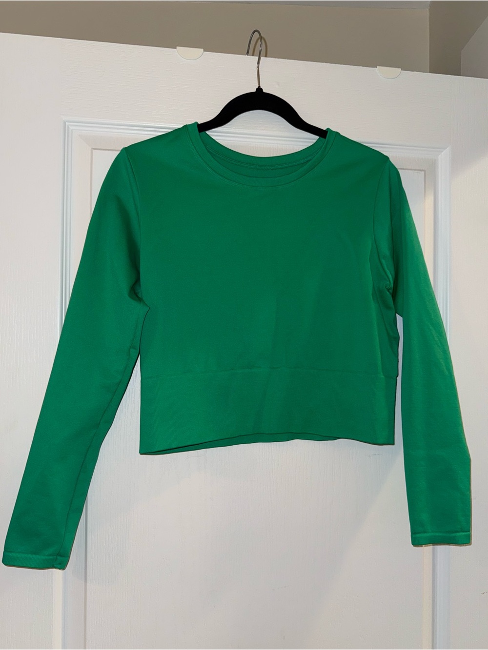 Aerie Offline Long Sleeve Green Crop Top XL